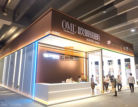 展览设计案例：欧曼照明 - 广州国际照明展览设计